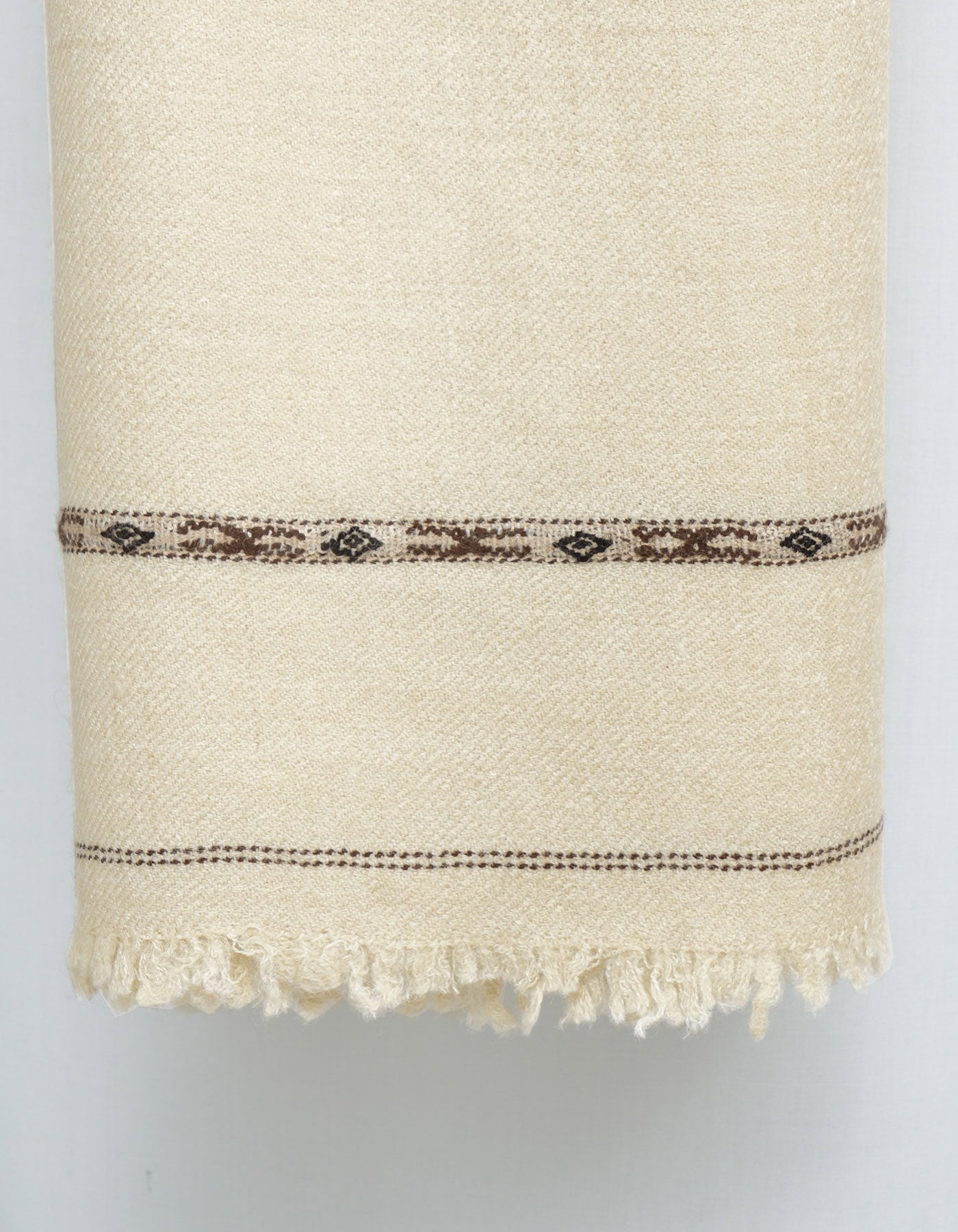 L Fawn Plain 100% Wool Men Shawl