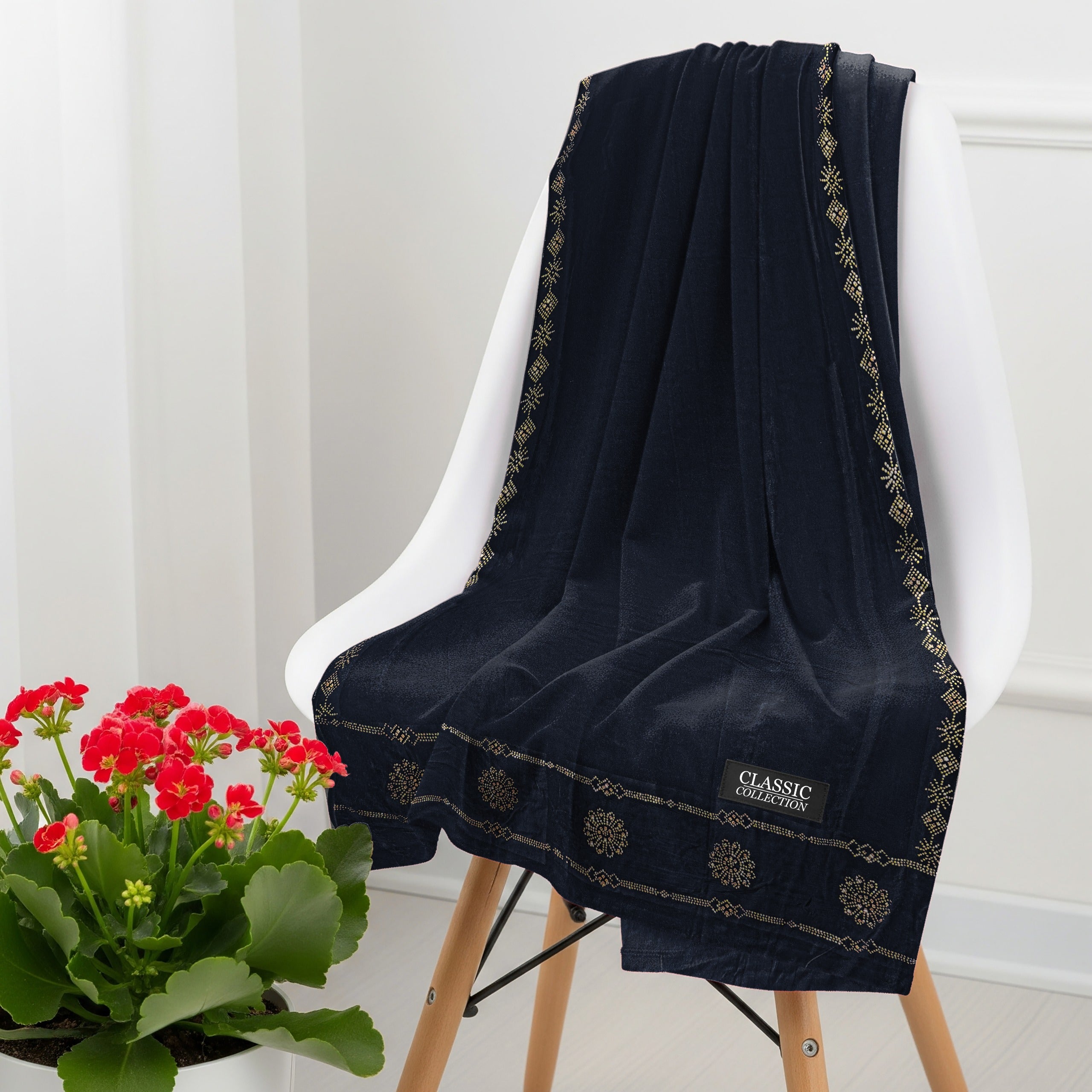 China micro Velvet bridal Shawl Stone work